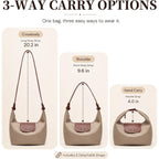 Mini Nylon Handbag For Women Crossbody, Small Shoulder Bag With 2 Straps, Convertible Dumpling Purse, Crescent Underarm Bag