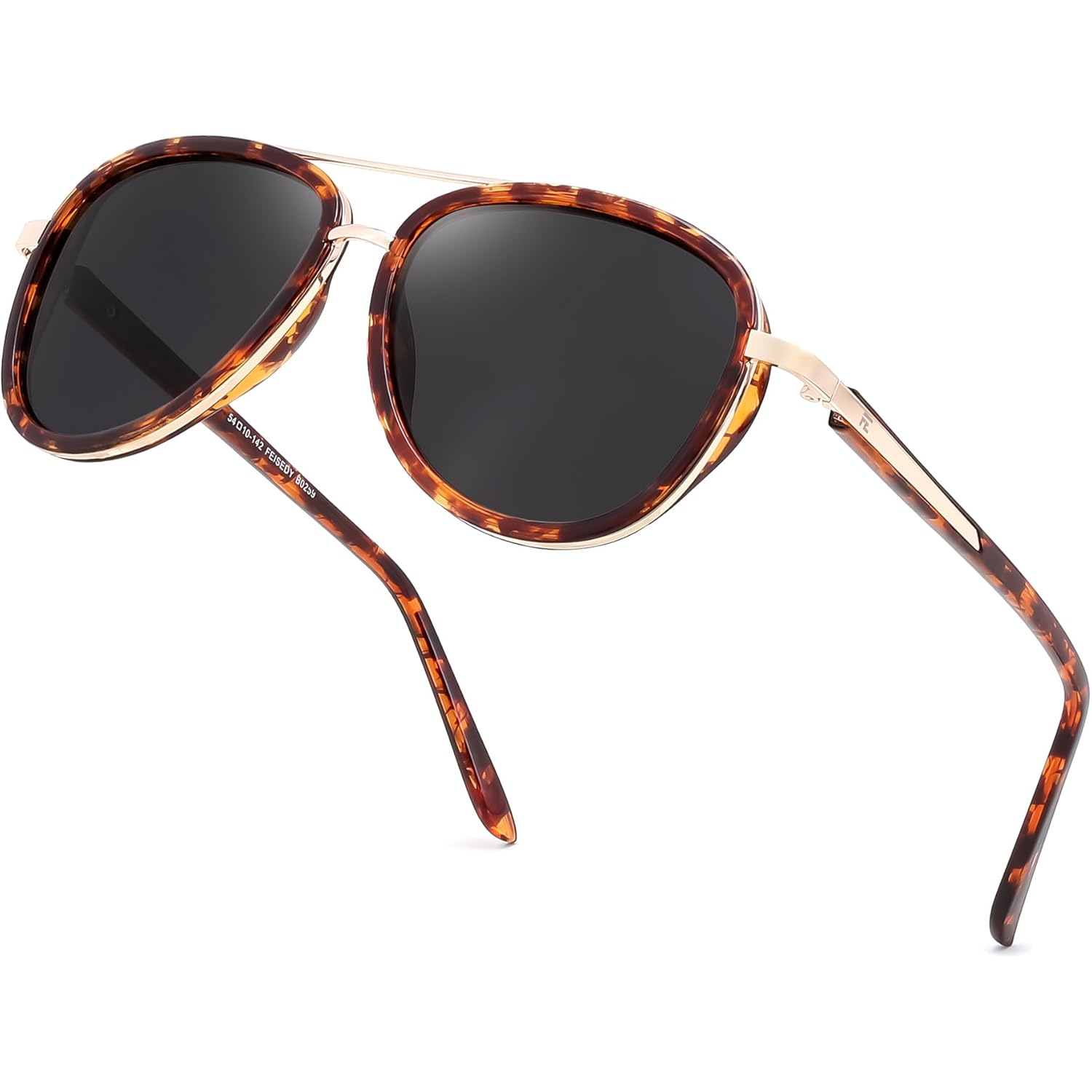 FEISEDY Retro Polarized Aviator Sunglasses for Women Men Vintage Square Sunglass With Classic Style B0259