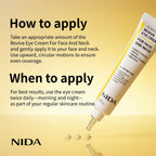 Nida Revive Eye Cream For Face And Neck | Probiotics Lystate Solution, Retinal, Peptide Complex, Bakuchiol | Wrinkles, Fine Lines, Cell Turnover, Firm Skin Texture, Radiant Skin | 1.35 Fl. Oz., 40Ml
