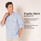 Amazon Essentials Men'S Regular-Fit Long-Sleeve Casual Poplin Shirt, Button Front, Business Casual, Collared