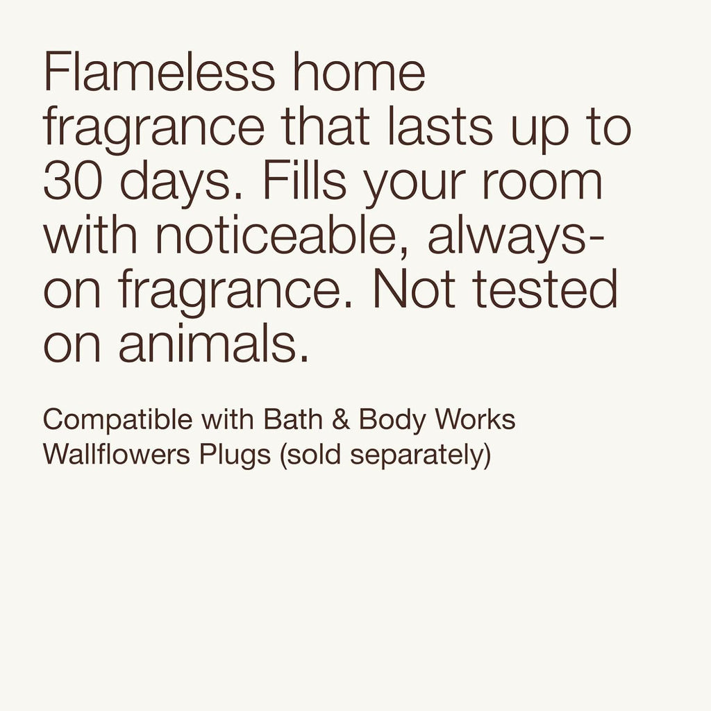 Bath & Body Works Wallflowers Refills, Mahogany Teakwood Scent, Plug-In Air Freshener Refills For Bedrooms, Bathrooms & Living Spaces, 4 Pack