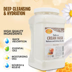 SPA REDI - Body and Foot Cream Mask, Milk and Honey, 128 Oz - Pedicure Massage for Tired Feet and Body, Hydrating, Fresh Skin - Infused with Hyaluronic Acid, Amino Acids, Panthenol, Comfrey Extract