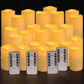 Yoroxrg Set Of 24 Waterproof Outdoor Flameless Candles, Led Candles With 4 Remote And Timer,(H 4" 5" 6" X D 2.2"),For Halloween Wedding Festiv