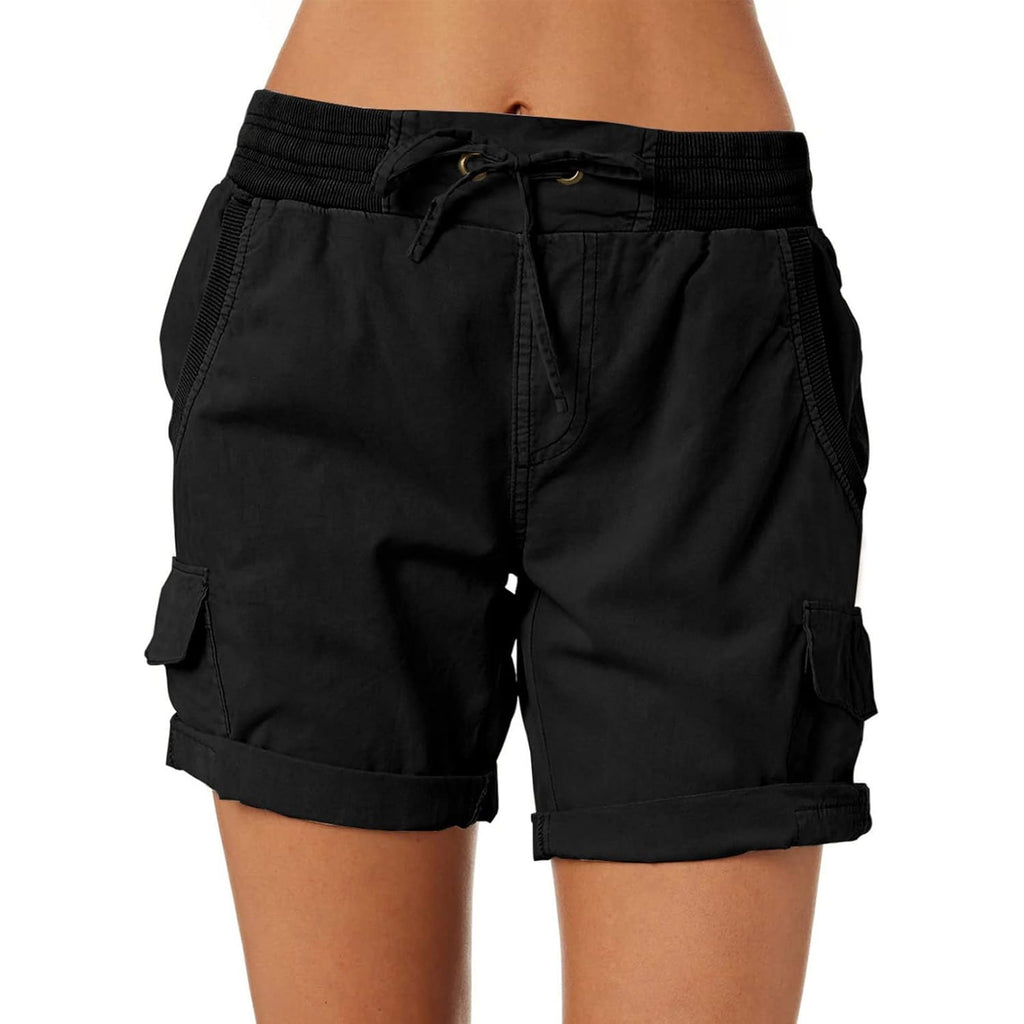 Womens Summer Shorts Relaxed Fit High Waist Casual 4 Pocketed 2026 Hiking Cargo Shorts Outdoor Outfits S-2XL
