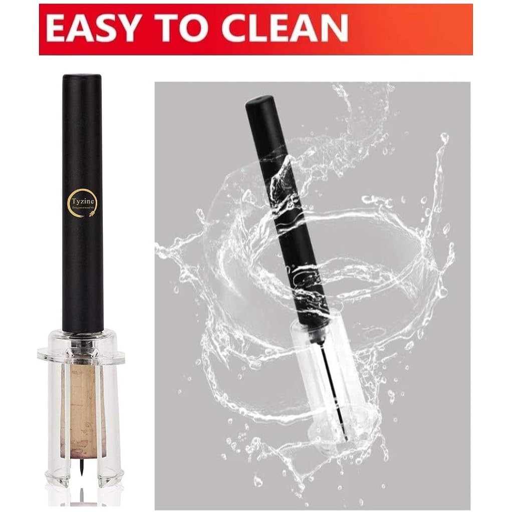 Air Pressure Pump Bottle Opener With Foil Cutter,Aerator Pourer,Vacuum Stopper(4Pcs),Simple Cork Remover,Efficient Corkscrew Bottle Opener,Great For Wine Lovers,Perfect Wine Gift.