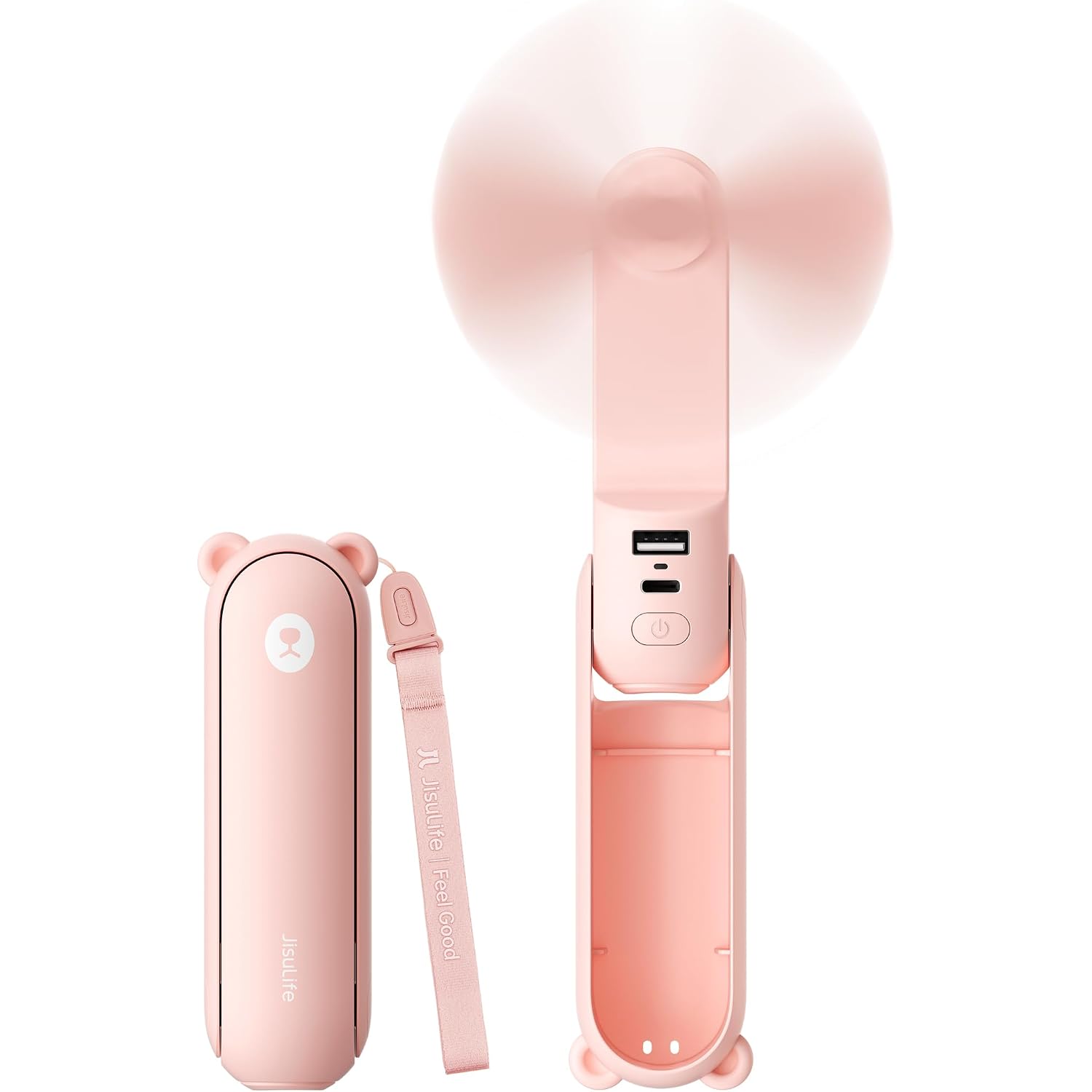 Jisulife 3 In 1 Portable Fan With Power Bank & Flashlight Featured | 19H Max Cooling, Usb Rechargeable, Pocket-Sized Handheld Fan For Travel, Cruise, Concerts, Makeup, Summer Gifts For Women