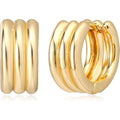 MYEARS Women Earrings Gold Huggie Hoop 14K Small Simple Hypoallergenic Everyday Jewelry