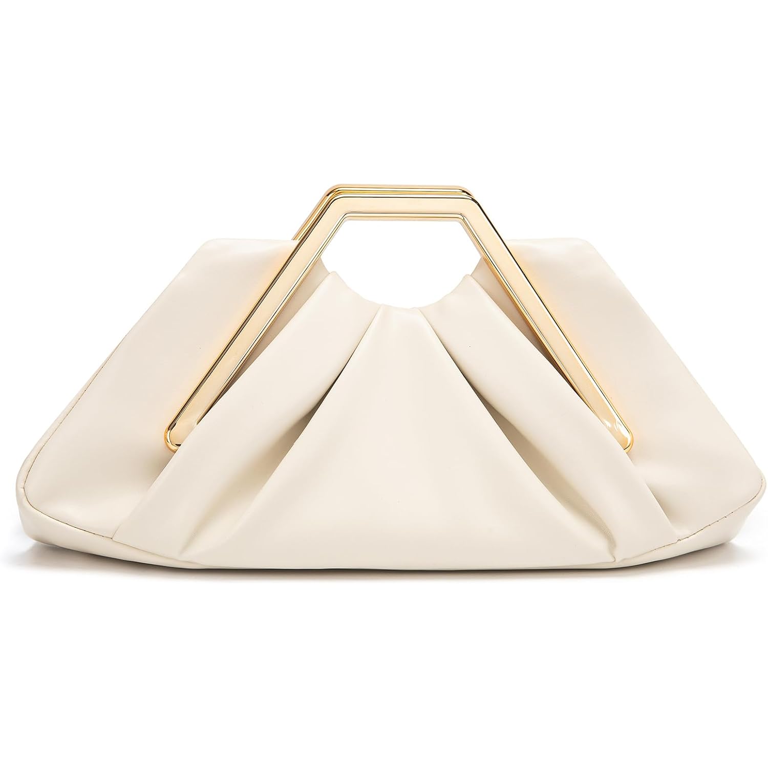Elegant Ruched Clutch Purse, Soft Dumpling Evening Bag For Women | Scratch-Resistant Pu, Magnetic Snap And Roomy Interior Carry Phone, Keys And Lipstick For Wedding, Prom And Dinners
