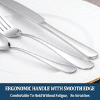 Dinner Forks,Set of 16 Top Food Grade Stainless Steel Silverware Forks,Table Forks,Flatware Forks,8 Inches,Mirror Finish & Dishwasher Safe,Use for Home,Kitchen or Restaurant