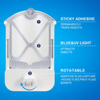 Flying Insect Trap & 5 Cartridges - Attracts And Traps Flying Insects Fruit Flies Mosquitoes - Compatible With Refill (1 Plug-In Base + 5 Cartridges)