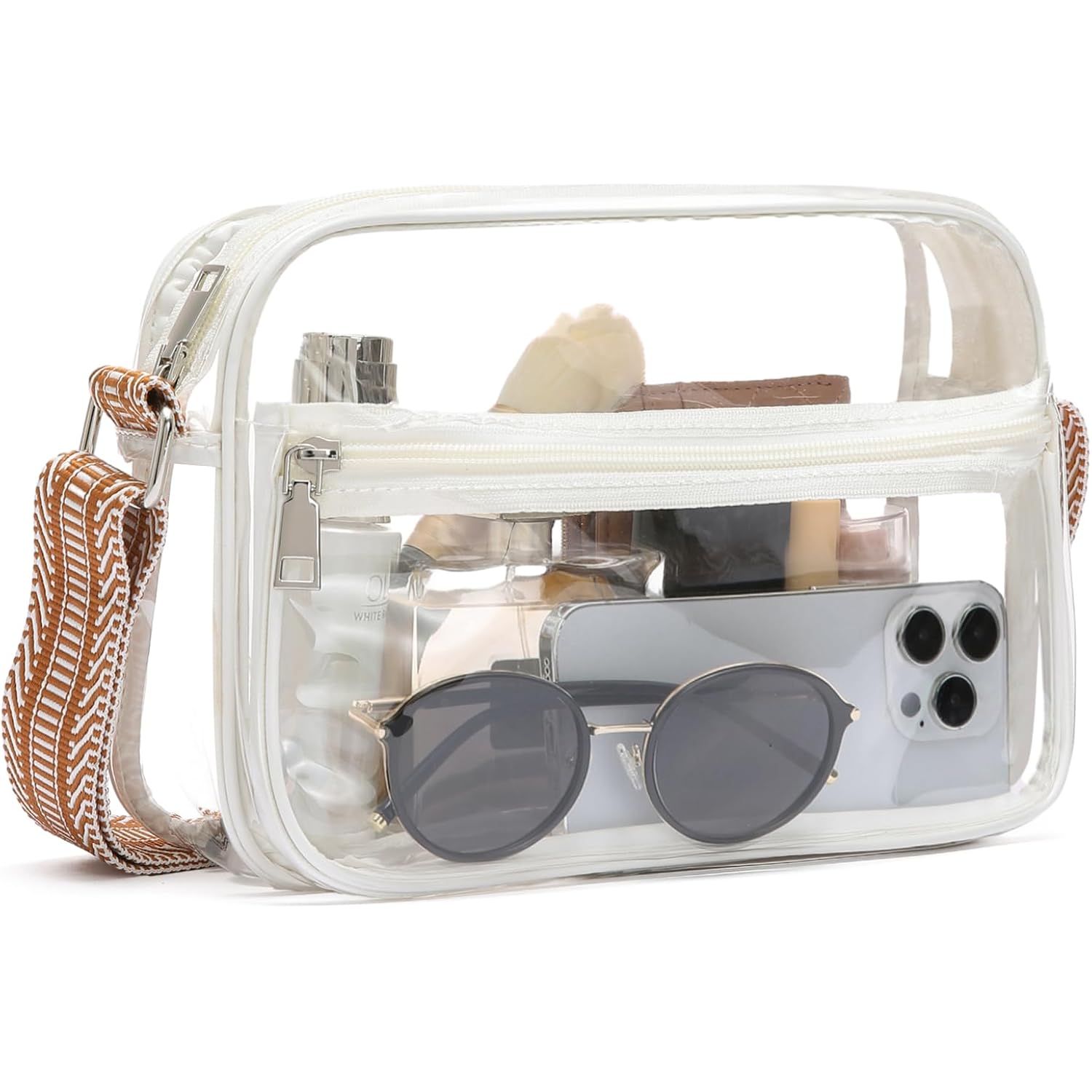 Bostanten Clear Bag For Women Stadium Approved Clear Bags Crossbody Purse Trendy For Concerts Sports Events