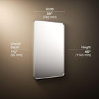 Kohler Essential 30 In. W X 45 In. H Rectangular Framed Wall Mount Bathroom Vanity Mirror In Brushed Nickel