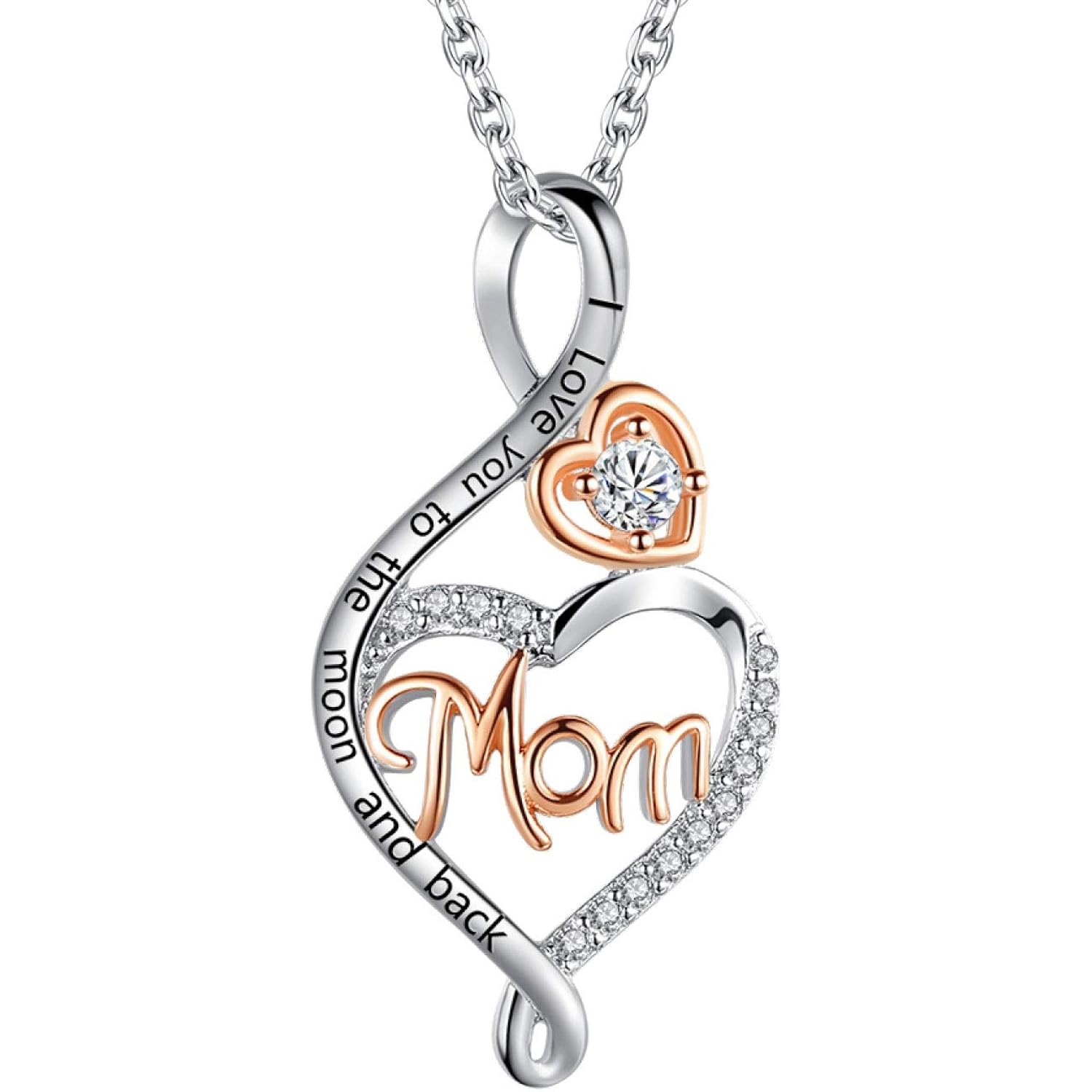 BFF&UNICORN Gifts for Women, Sterling Silver Mom Nana Grandma Necklace for Women, Birthday Mothers Day Jewelry Gifts for Mom Grandma Wife from Daughter Son