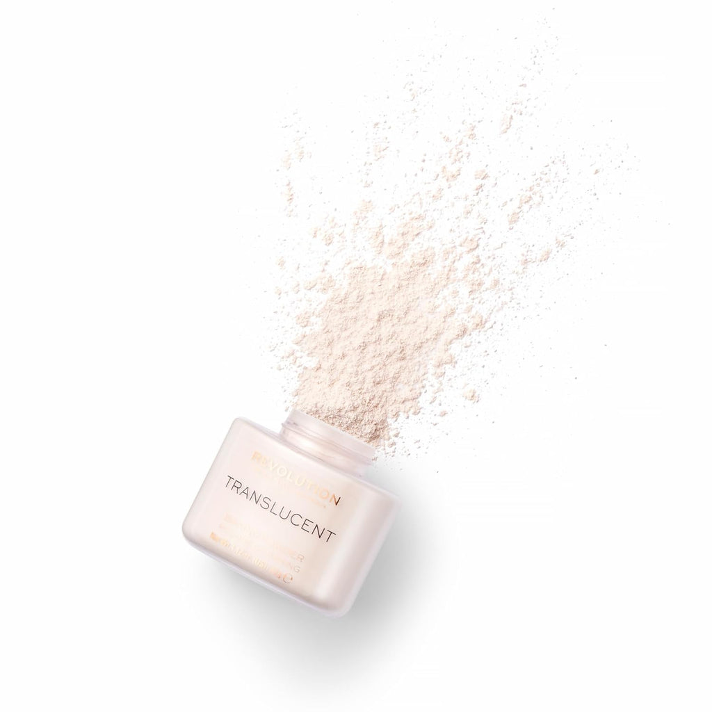 Revolution, Loose Baking Powder, Makeup Setting Powder, Long-Lasting Coverage, Mattifies & Reduces Shine, Translucent, 1.12 oz