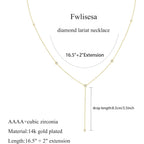 Gold Necklace for Women, Dainty Gold Long Necklaces 14k Gold Plated Prom Lariat Necklace Cute Choker Necklaces for Women Trendy Stuff Fashion Costume Gold Accessories Christmas Jewelry Gifts