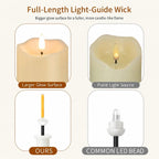 Angelloong Flickering Flameless Candles With Remote, Fake Candles Set Of 3 | Realistic Battery Operated Candles, Led Candle For Fall Room Home Wedding Decor Centerpieces Table Party Christmas Decoration