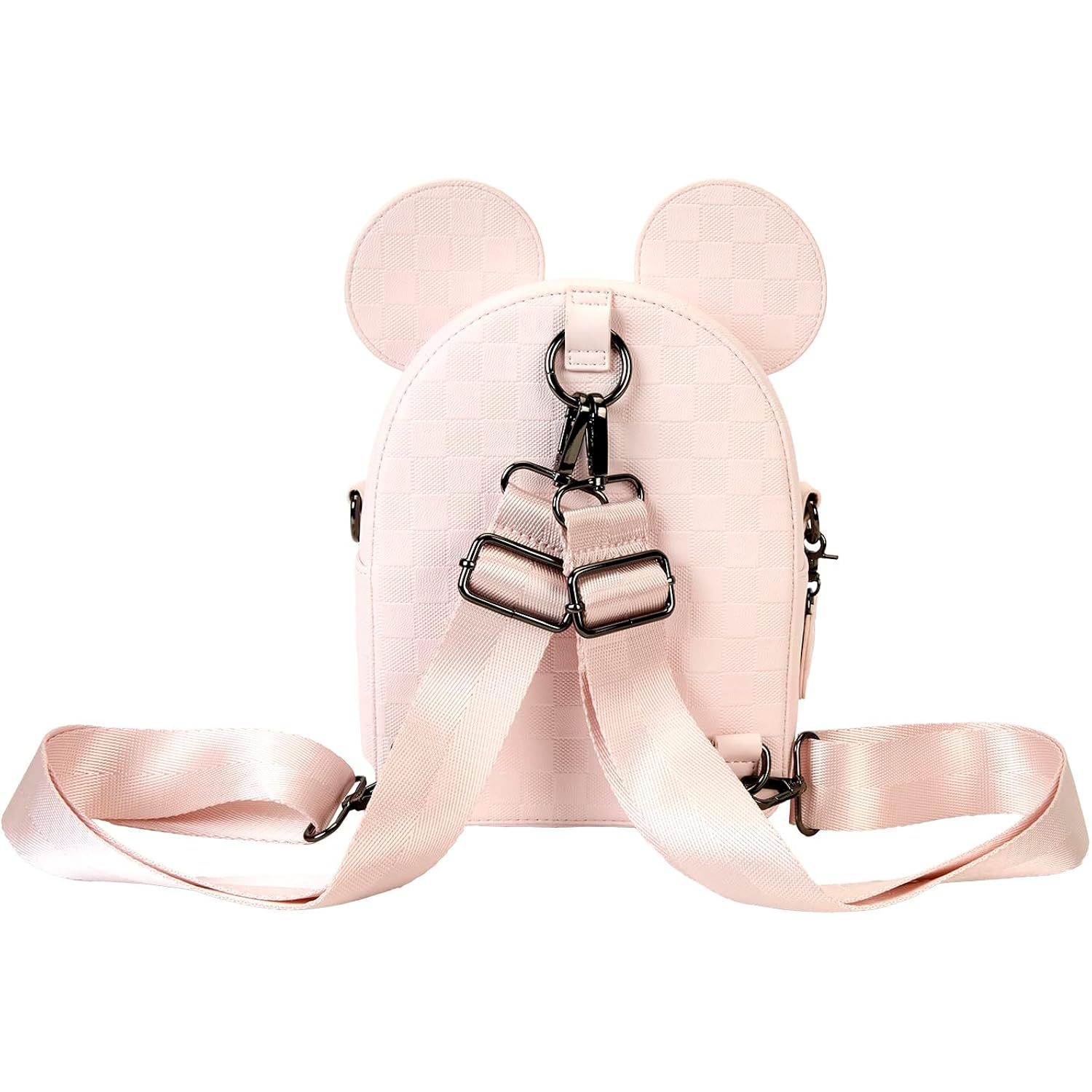 Loungefly Minnie Mouse Checkered Texture Convertible Mini Backpack & Crossbody Bag