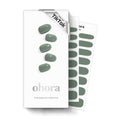 ohora Semi Cured Gel Nail Strips (N Cream Leaf) - Green, Solid, Works with Any UV/LED Lamps, Salon-Quality, Long Lasting, Easy to Apply & Remove