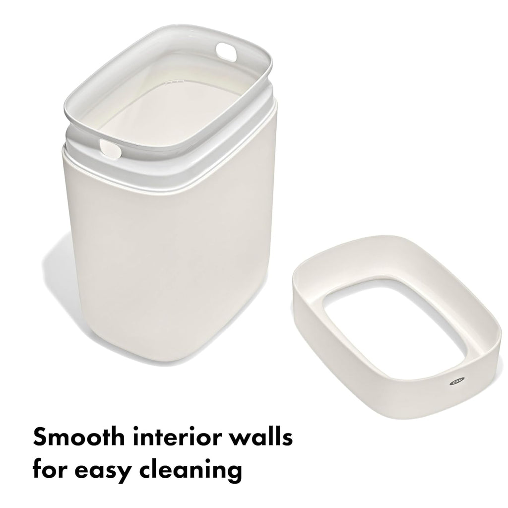 Oxo Good Grips Trash Can, Bathroom Trash Can - White