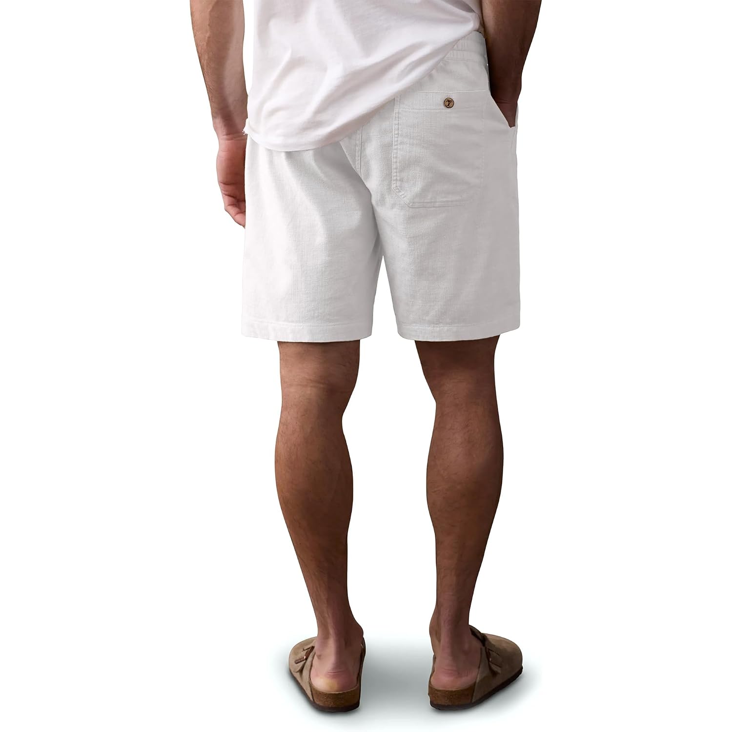 Comdecevis Men'S Linen Shorts With Comfort Stretch Casual Easy Shorts 7" Lightweight For Summer Beach