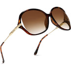 SOJOS 2026 Oversized Butterfly Sunglasses for Women with Gold Arms,Beach Sun UV Protection Shades Orange Tortoise/Brown