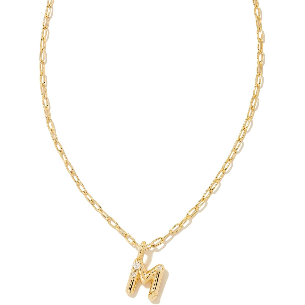 Kendra Scott Crystal Letter Short Pendant Necklace, Fashion Jewelry for Women