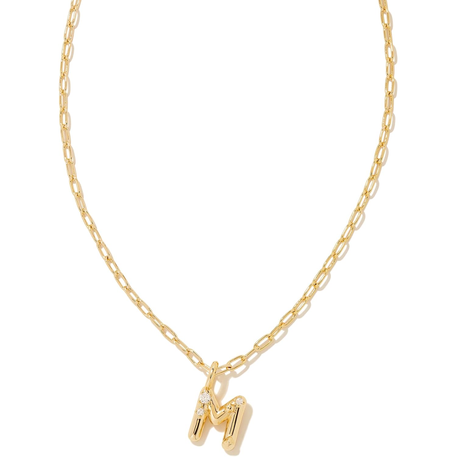 Kendra Scott Crystal Letter Short Pendant Necklace, Fashion Jewelry for Women