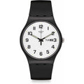 Swatch New Gent Biosourced Unisex Watch Casual Polymer Black Quartz Waterproof Twice Again