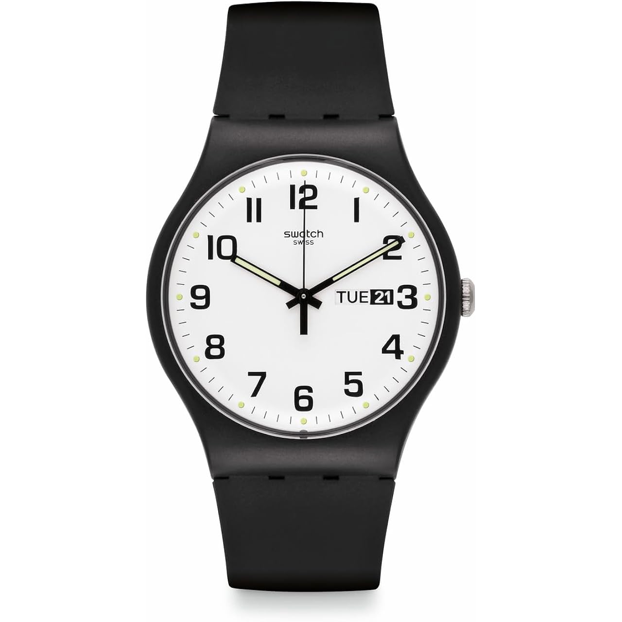 Swatch New Gent Biosourced Unisex Watch Casual Polymer Black Quartz Waterproof Twice Again