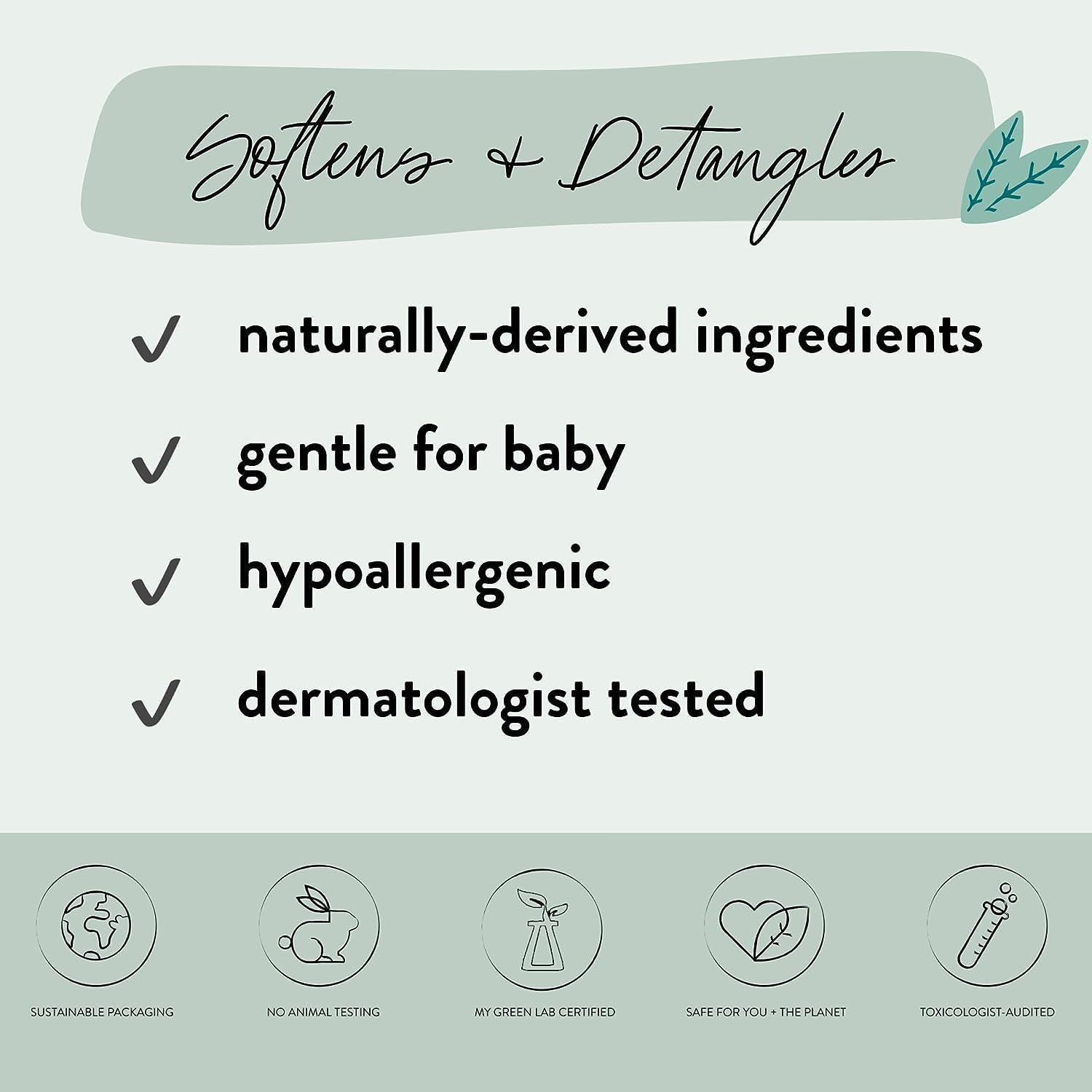 The Honest Company Conditioning Hair Detangler, Leave-In Conditioner and Fortifying Spray, Tear Free, Cruelty-Free, Hypoallergenic, Lavender Calm, 4 Fl Oz