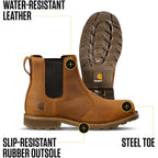 Carhartt Women'S Frontier Water-Resistant Chelsea Steel Toe Boots For Women - Lightweight Eva Midsole, Durable Rubber Outsole And Cushion Footbed