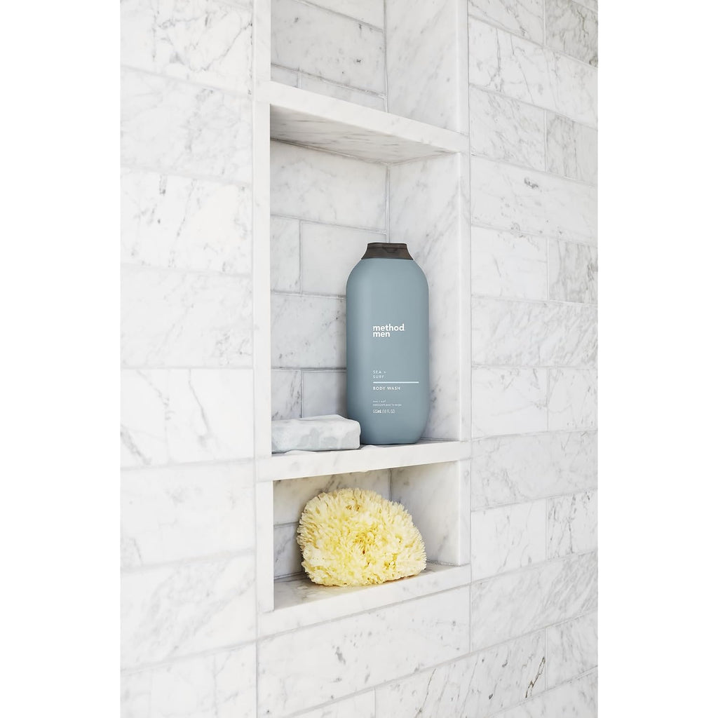 Method Men'S Body Wash, Sandalwood + Vetiver - Moisturizes & Cleanses, Made Without Parabens, Cruelty-Free, 18 Fl Oz