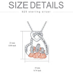 Dorunmo Mother and 1/2/3 Daughters/Son Necklace 925 Sterling Silver Mom Necklace Sisters Jewelry Heart Pendant Christmas Jewelry for Women