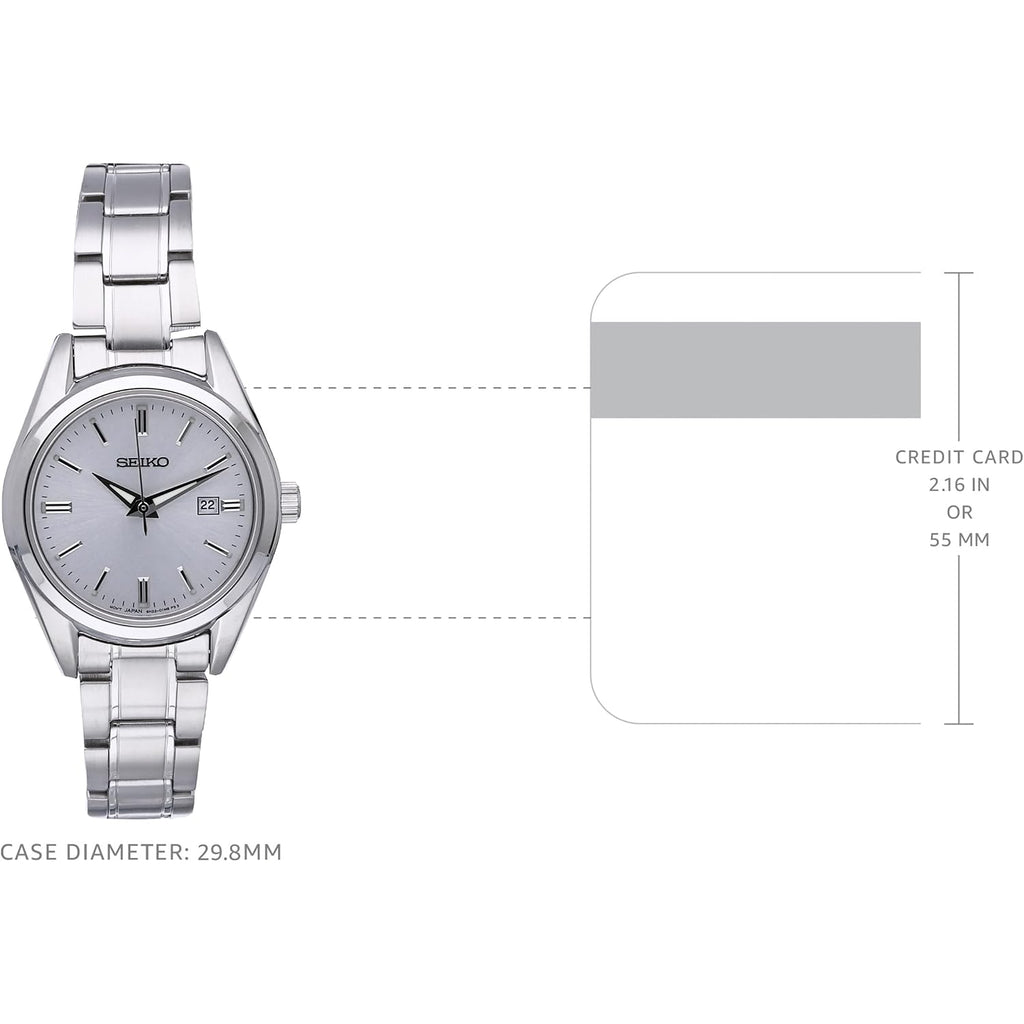 Seiko Watch For Women - Date Calendar, And Water-Resistant To 100M