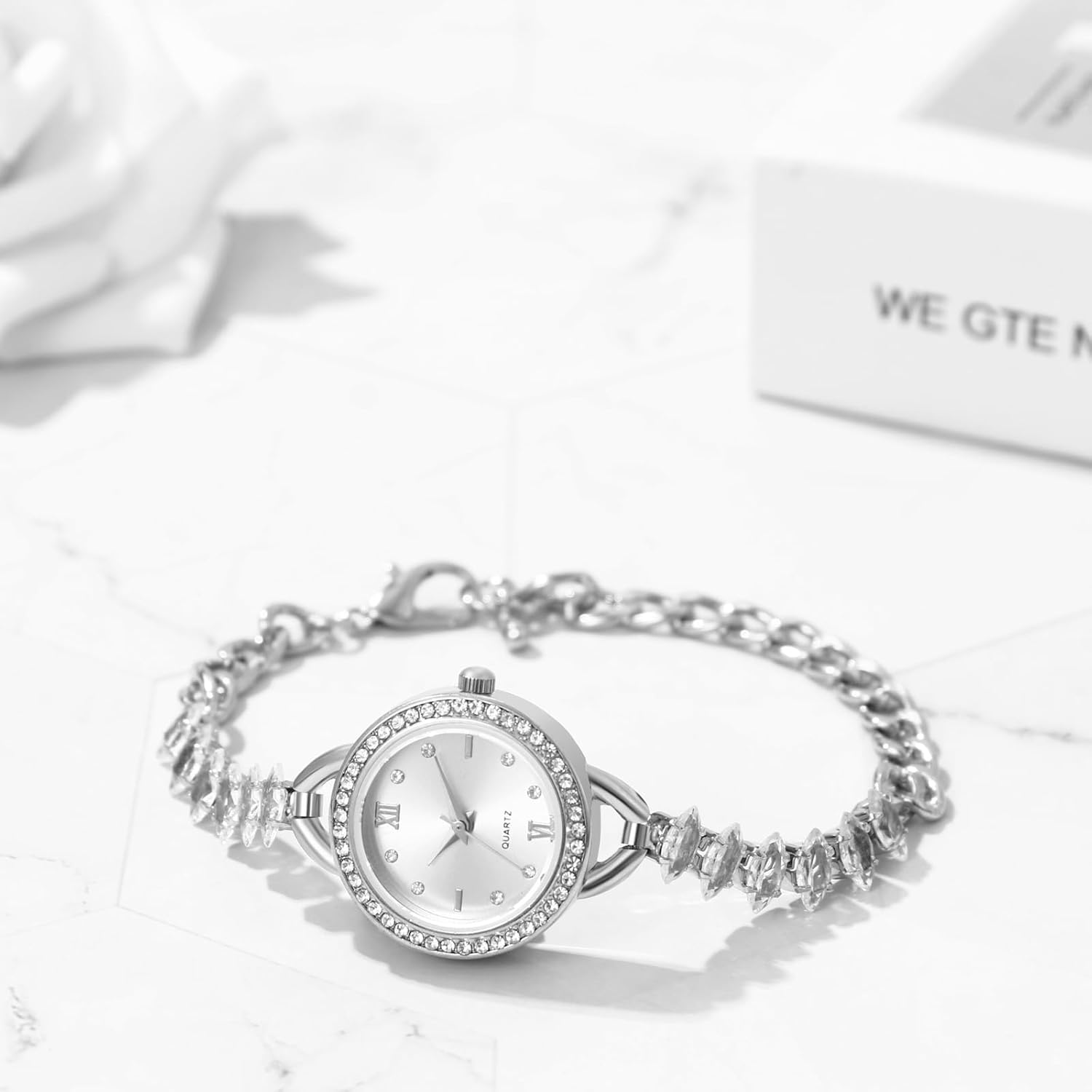 Avaner Women's Bracelet Wrist Watches: Ladies Elegant Slim Strap Rhinestones Analog Quartz Watch for Women