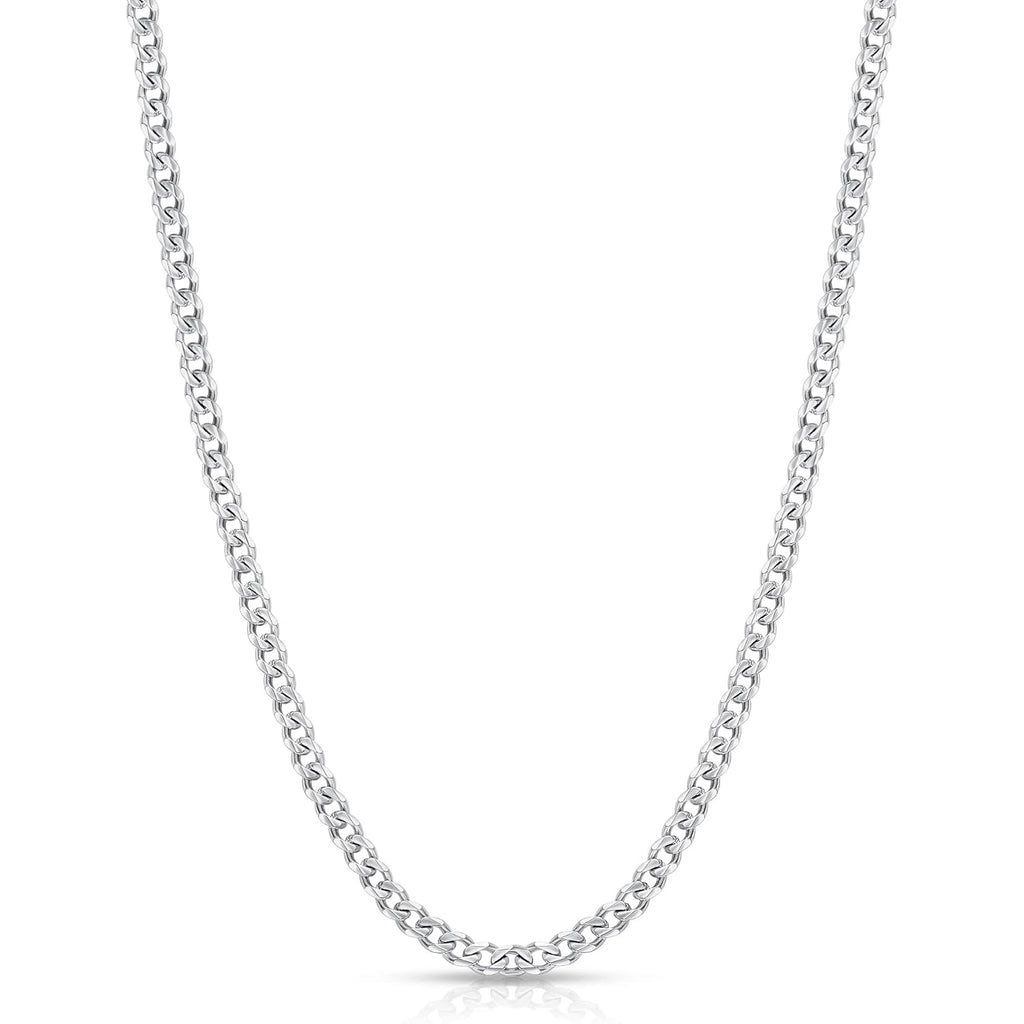 Fiusem 3.5mm Cuban Link Chains for Men, Silver Tone/Black/14K Gold Plated Stainless Steel Necklace Chain, Mens Necklace 16, 18, 20, 22, 24, 26, 28 Inch