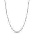 Fiusem 3.5mm Cuban Link Chains for Men, Silver Tone/Black/14K Gold Plated Stainless Steel Necklace Chain, Mens Necklace 16, 18, 20, 22, 24, 26, 28 Inch