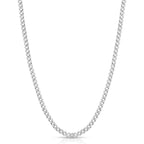 Fiusem 3.5mm Cuban Link Chains for Men, Silver Tone/Black/14K Gold Plated Stainless Steel Necklace Chain, Mens Necklace 16, 18, 20, 22, 24, 26, 28 Inch