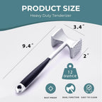 Kitexpert Meat Tenderizer Hammer With Comfortable-Grip Handle, Dual-Side Mallet For Kitchen, Heavy Duty Pounder For Tenderizing Steak, Beef And Fish