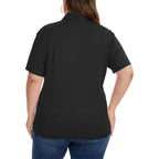 Women'S Plus Size Polo Shirts Upf 50+ Casual Work Quick Dry 3 Buttons Short Sleeve Collared Golf Shirt (Xl-6Xl)