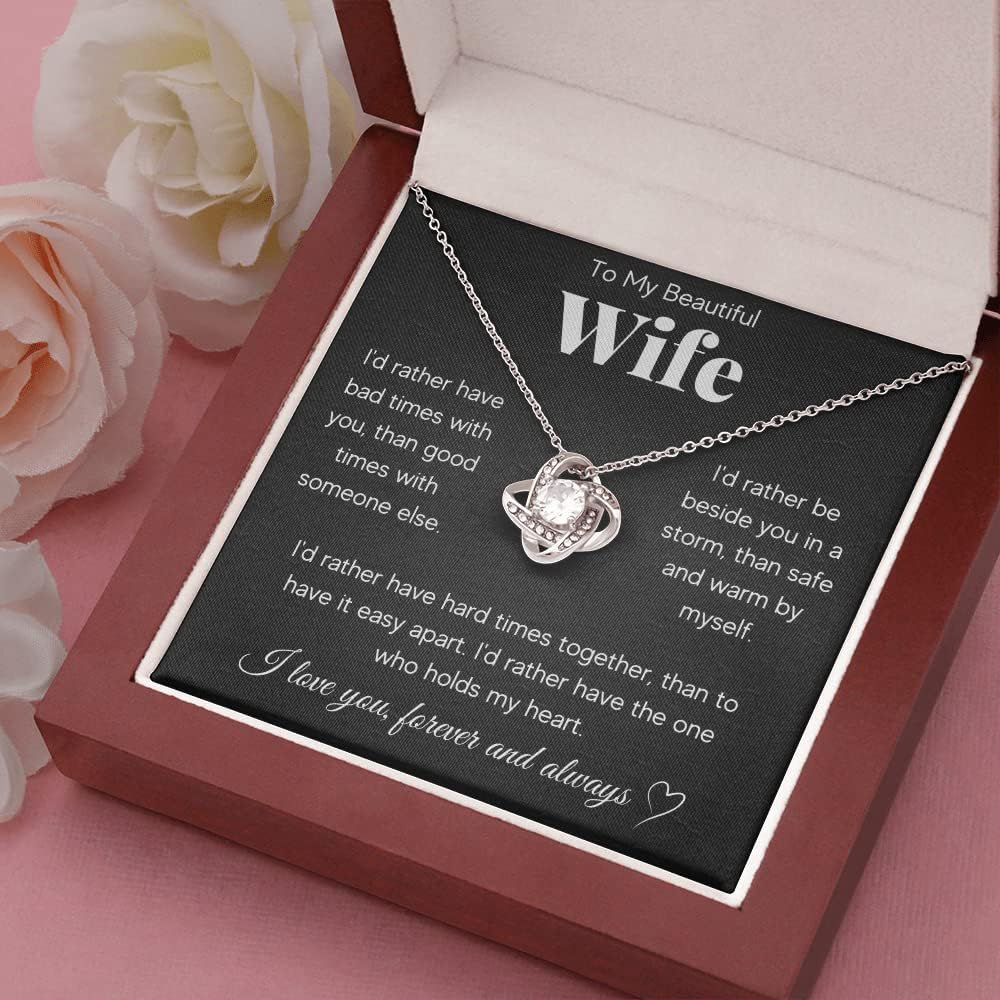 Birthday Gifts for Wife from Husband | Soulmate Necklace with Heartfelt Message Card & Box | Anniversary, Birthday, Christmas or Valentine’s Day Gift for Girlfriend, Fiancée