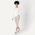 Amazon Essentials Women'S Active Soft Cotton Regular Fit Crewneck Long Sleeve Lightweight Yoga Workout T-Shirt