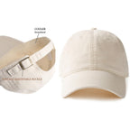 FURTALK Unisex Vintage Washed Unstructured Baseball Cap Washed Cotton Adjustable Dad Hat Beige
