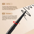 New 12 Pcs Black Eyeliner Pencil Gel Eyeliner Pencil With Waterproof And Retractable Eye Liner For Bold And Defined Eye Liner（Black）