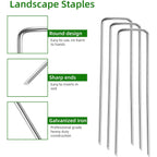 30 Pack Lawn Staples, Premium Garden Landscape Staples, Galvanized Heavy-Duty Gauge Stakes, U-Shaped Tent Stakes, Anti-Rust Fence Netting Pins Ground Spikes, Sod Pins