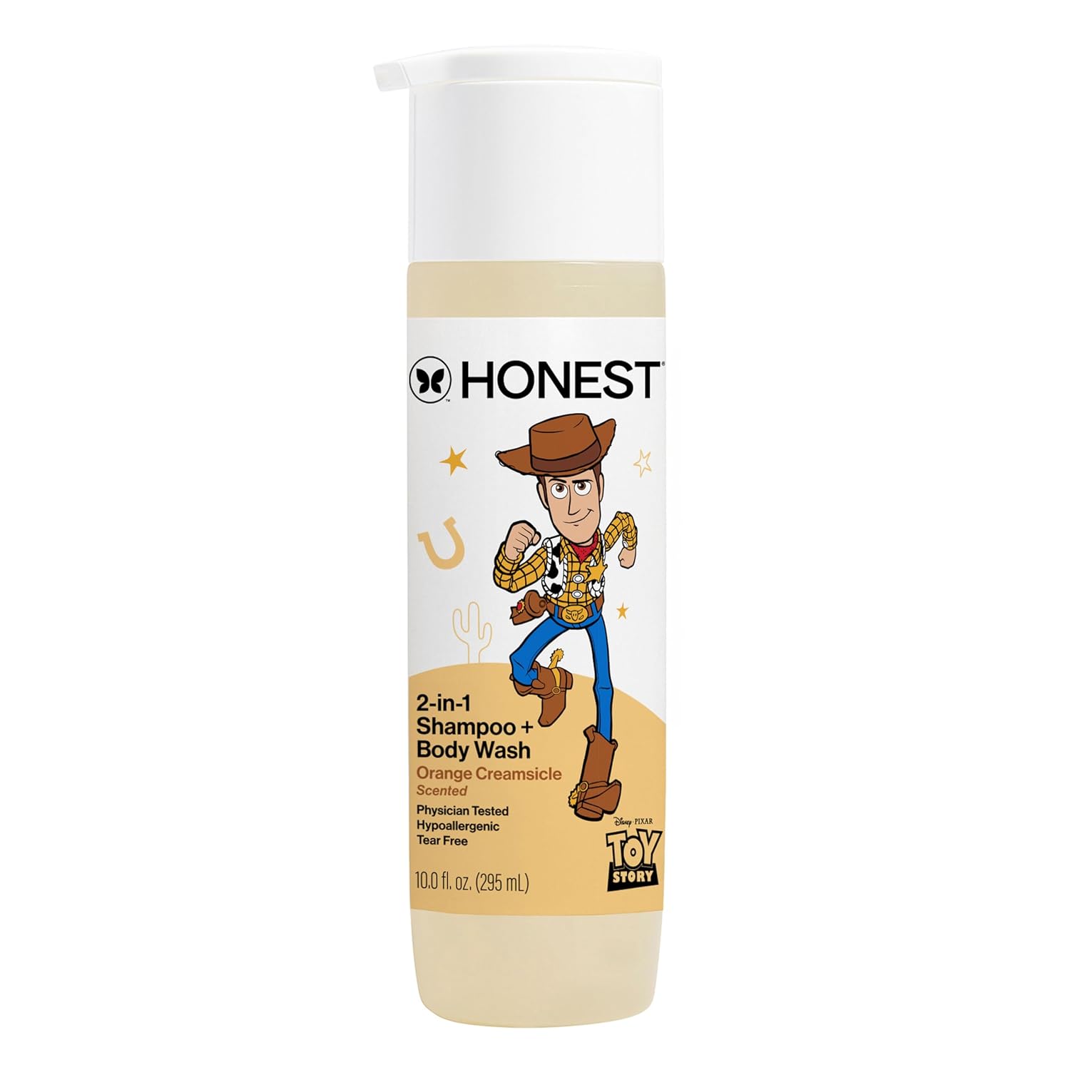 The Honest Company Cleansing 2-In-1 Shampoo + Body Wash, Gentle On Skin, Dermatologist Tested, Tear Free, Hypoallergenic, Disney And Pixar'S Toy Story, Orange Creamsicle