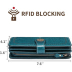 SENDEFN Wallets for Women Leather Credit Card Holder with RFID Blocking Large Capacity Wristlet | with RFID Blocking, Large Capacity, Wristlet, with RFID Blocking, Large Capacity, Wristlet