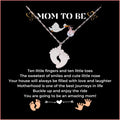 LOTUS-A Mom To Be Gift - Baby Feet Pendant Necklace with a Message Card Pregnancy Present for First Time Moms Expecting Women Pregnant Wife Sister Daughter Mother's Day Christmas Birthday