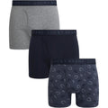 Lucky Brand Mens Underwear Boxer Briefs - 3 Pack Soft Cotton Blend Boxers For Men With Functional Fly Pouch, 6" Inseam