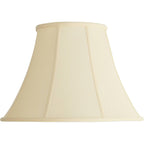 Creme Large Bell Lamp Shade 9" Top X 18" Bottom X 13" Slant X 12.5" High (Spider) Replacement With Harp And Finial - Imperial Shade
